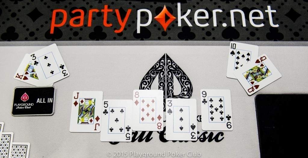 The final hand of play in Event 4