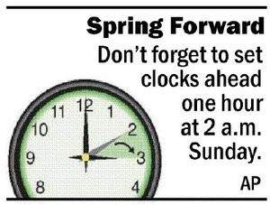 Don’t forget to “spring forward” tonight