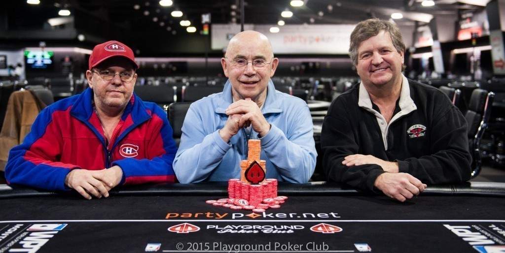 Event 11 winners - Rodney Hollett (left), Peter Shaw (center) and Rejean Grenier (right)