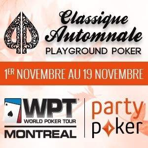 Partypoker.net présente la Classique Automnale Playground Poker